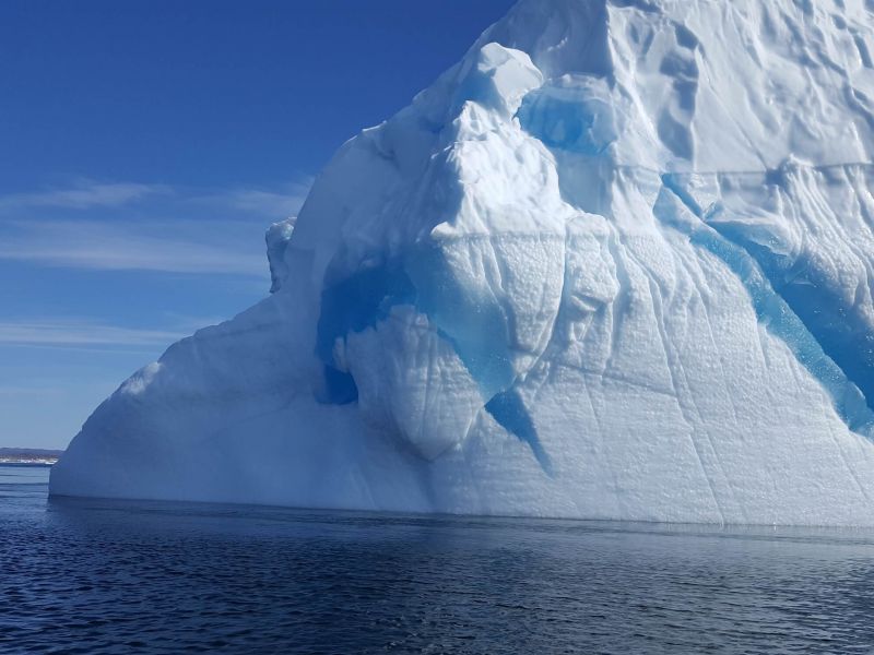 Glacier floating in Arctic waters
